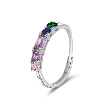 Inel argint 925 placat cu rodiu cu zirconia