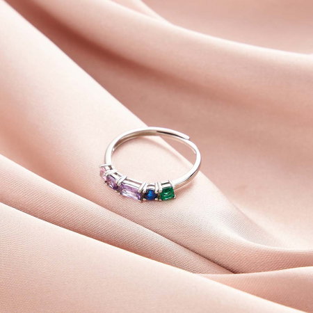 Inel argint 925 placat cu rodiu cu zirconia [1]