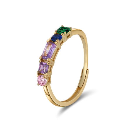 Inel argint 925 placat cu aur 14K cu zirconiu