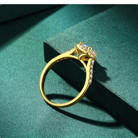 Inel argint 925 placat cu aur 14K cu zirconiu [2]