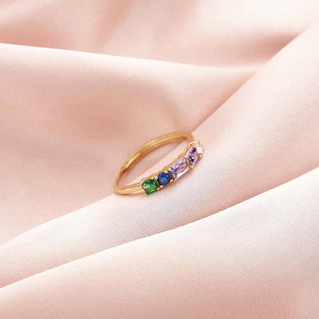 Inel argint 925 placat cu aur 14K cu zirconiu [4]