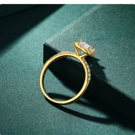 Inel argint 925 placat cu aur 14K cu zirconiu [2]