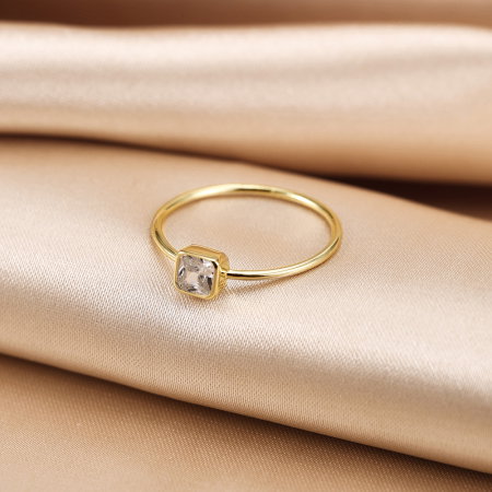 Inel argint 925 placat cu aur 14K cu zirconiu [2]