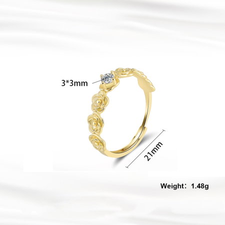 Inel argint 925 placat cu rodiu cu zirconiu [4]