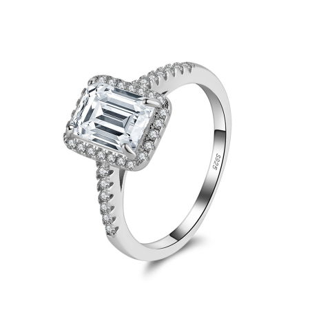 Inel argint 925 placat cu rodiu cu zirconiu