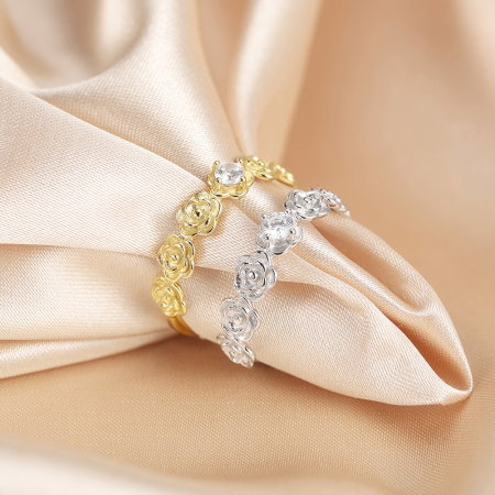 Inel argint 925 placat cu rodiu cu zirconiu [2]