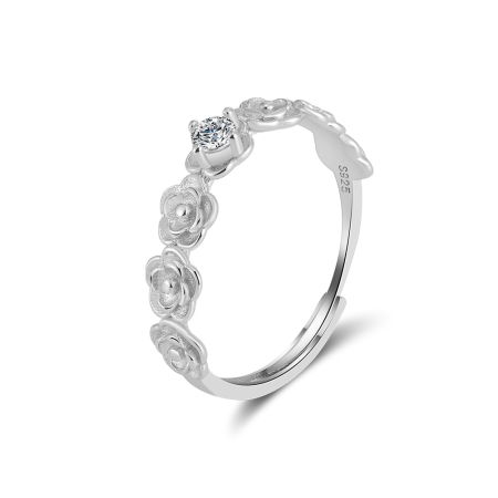 Inel argint 925 placat cu rodiu cu zirconiu