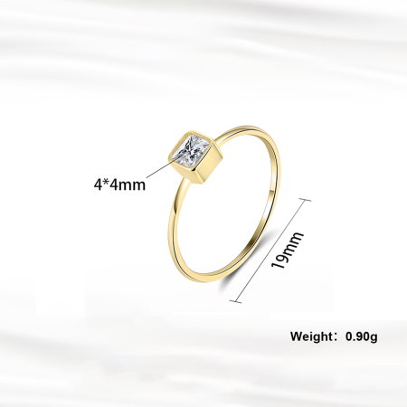 Inel argint 925 simplicity placat cu rodiu cu zirconiu [4]