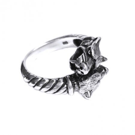 Inel argint 925 reglabil, cu lei [3]