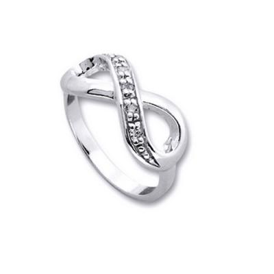 Inel argint 925 rodiat cu simbolul infinit si zirconii albe - Infinite You IBU0030 [0]