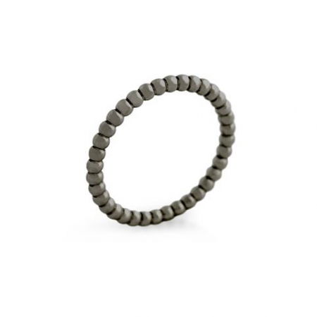 Inel negru argint 925 cu striatii ISX0501