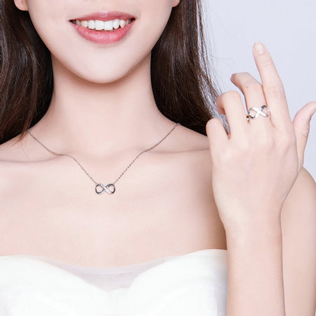 Inel argint ajustabil Dragoste Infinita  - family forever [8]