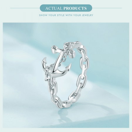 Inel argint ancora [14]