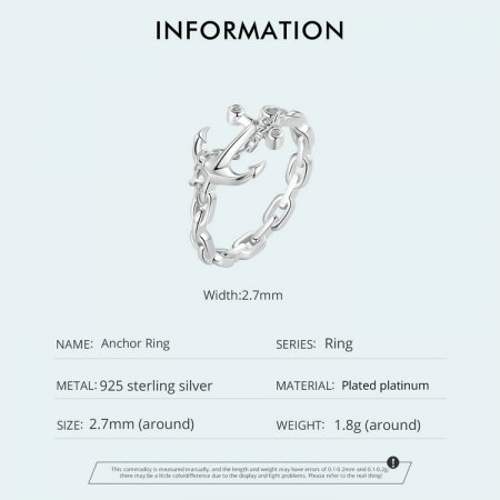 Inel argint ancora [10]