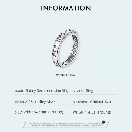 Inel argint antistres rotativ cu mesaj pozitiv [10]