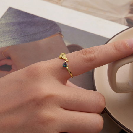 Inel argint aripa de inger si inmioara [1]