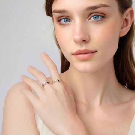 Inel argint aripa de inger si inmioara [9]