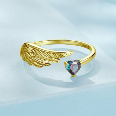 Inel argint aripa de inger si inmioara [4]