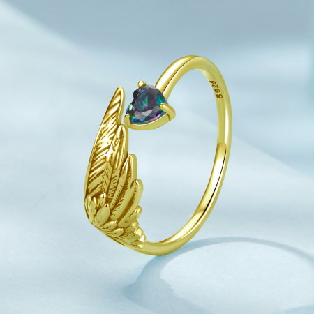 Inel argint aripa de inger si inmioara [2]