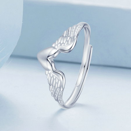 Inel argint aripi de inger, reglabil [2]