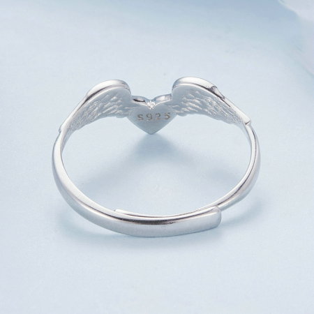 Inel argint aripi de inger, reglabil [6]