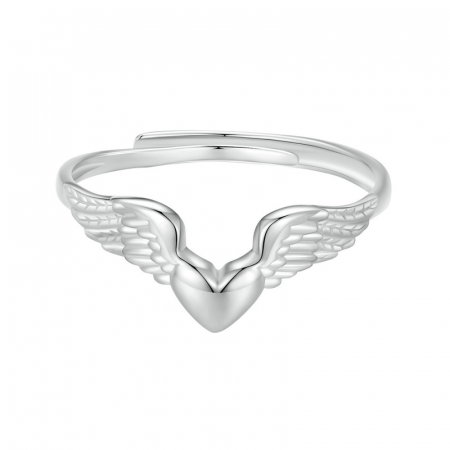 Inel argint aripi de inger, reglabil