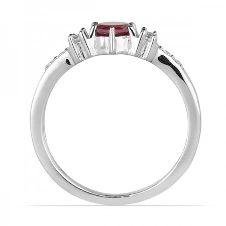 Inel argint Artemisia, 925, cu rodolit si zirconiu alb - IVA0012 [2]