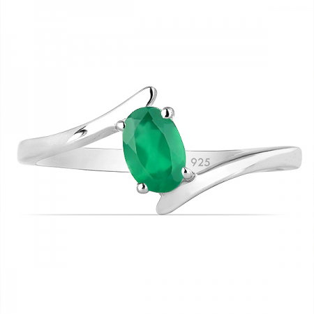 Inel argint Aurora, 925, cu agat verde - IVA0039 [1]