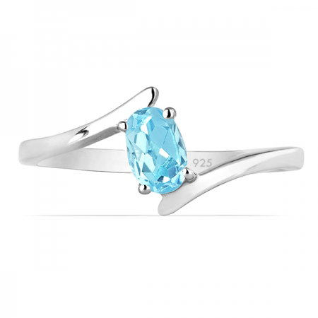 Inel argint Aurora, 925, cu topaz albastru elvetian - IVA0040 [1]
