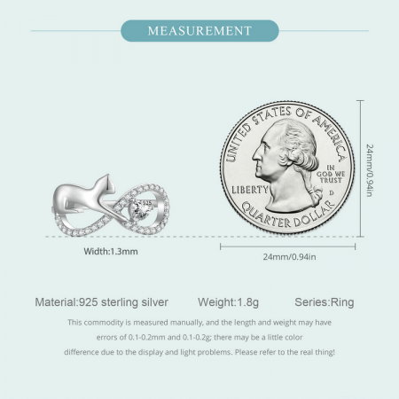 Inel argint cat infinity [9]
