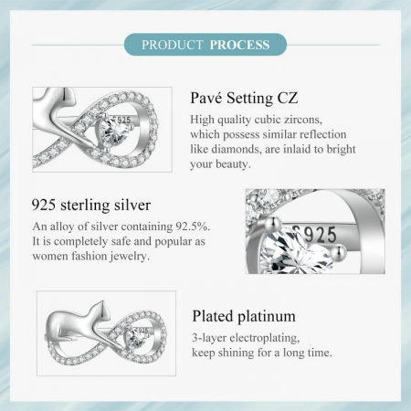 Inel argint cat infinity [10]