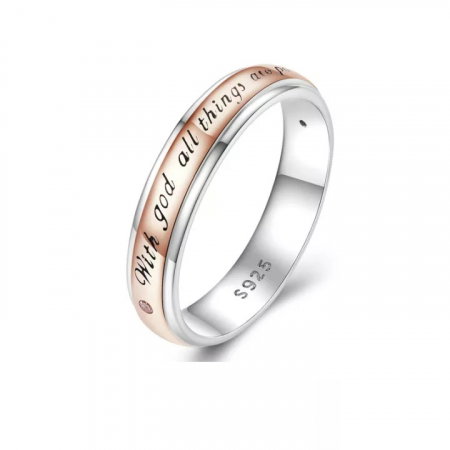 Inel argint credinta placat cu aur roz [0]