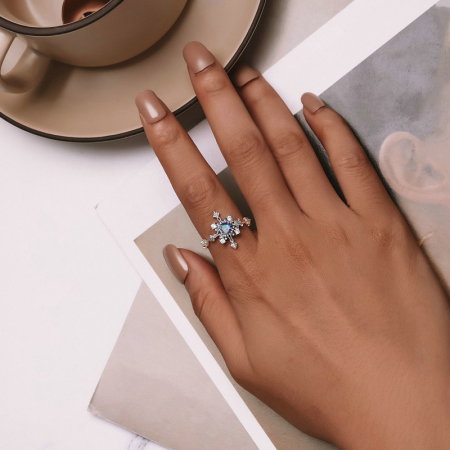 Inel argint cruce si inima, reglabil [4]