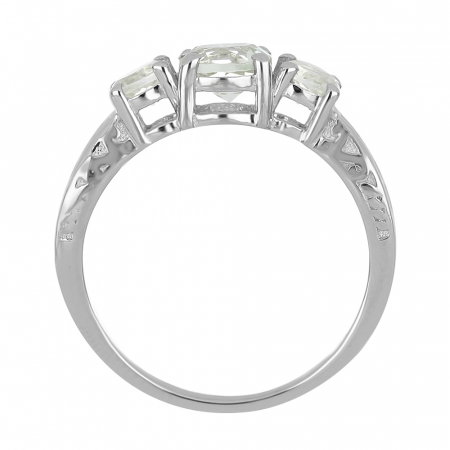 Inel argint cu 3 pietre de ametist verde - IVA0112 [3]