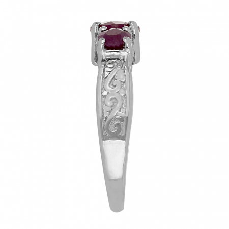 Inel argint cu 3 pietre de rubin - IVA0114 [4]
