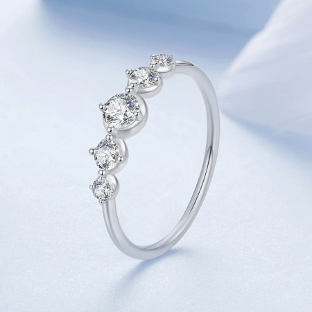 Inel argint cu cinci zirconii [1]