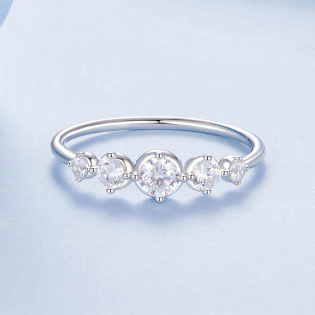 Inel argint cu cinci zirconii [3]