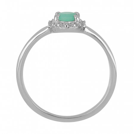 Inel argint cu Emerald si cristale de zirconiu alb - IVA0118 [3]