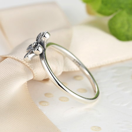 Inel argint cu floare si zirconii albe - Be Nature IST0012 [2]