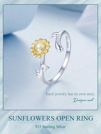 Inel argint cu floarea soarelui [12]