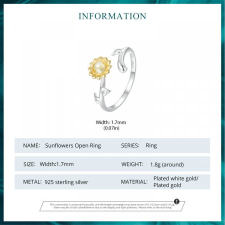 Inel argint cu floarea soarelui [9]