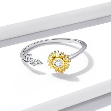 Inel argint cu Floarea Soarelui [5]