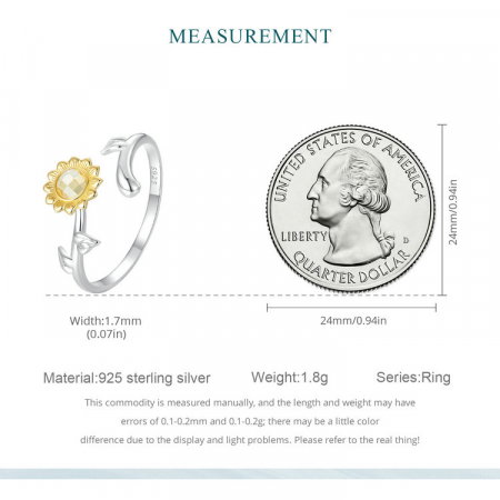 Inel argint cu floarea soarelui [10]