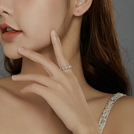 Inel argint cu flori [1]