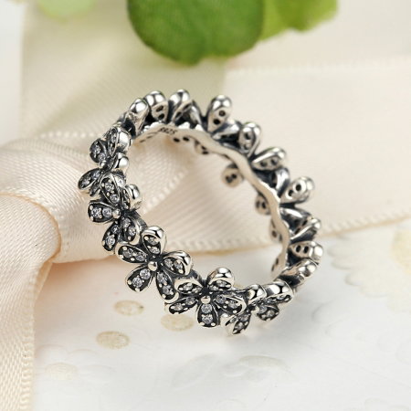 Inel argint cu floricele si zirconii albe - Be Nature IST0011 [4]