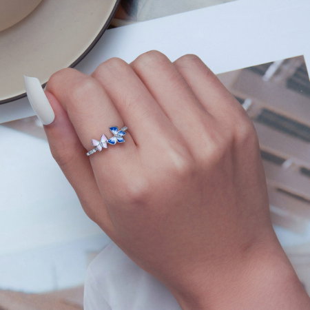 Inel argint cu fluturasi [2]