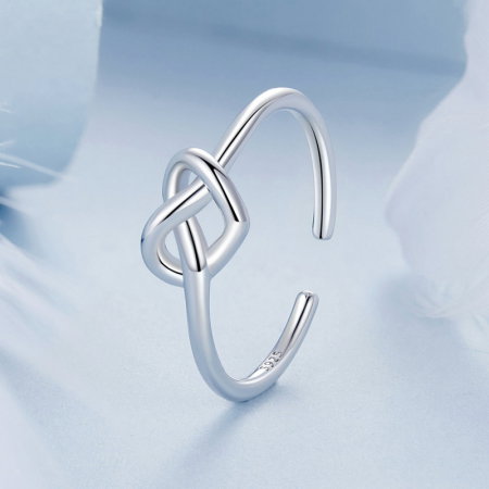 Inel argint cu inimioara inodata [2]