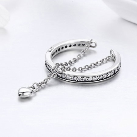 Inel argint cu lant si inimioara [4]