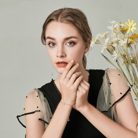 Inel argint cu lant si zirconii [4]