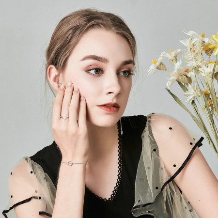 Inel argint cu lant si zirconii [2]